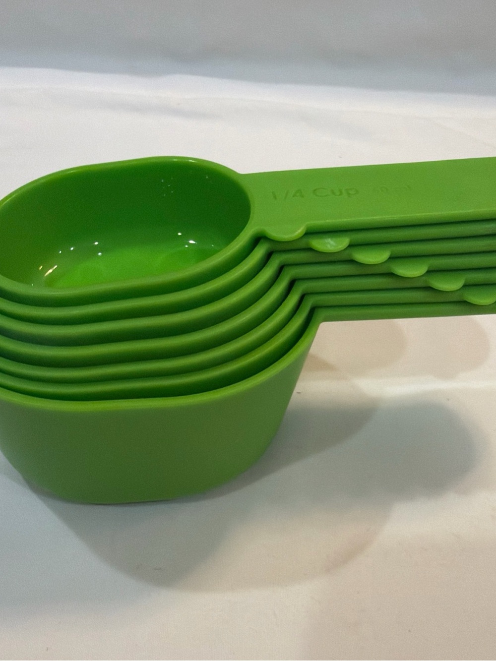 Stackable Green Measuring Cups - Set of 6